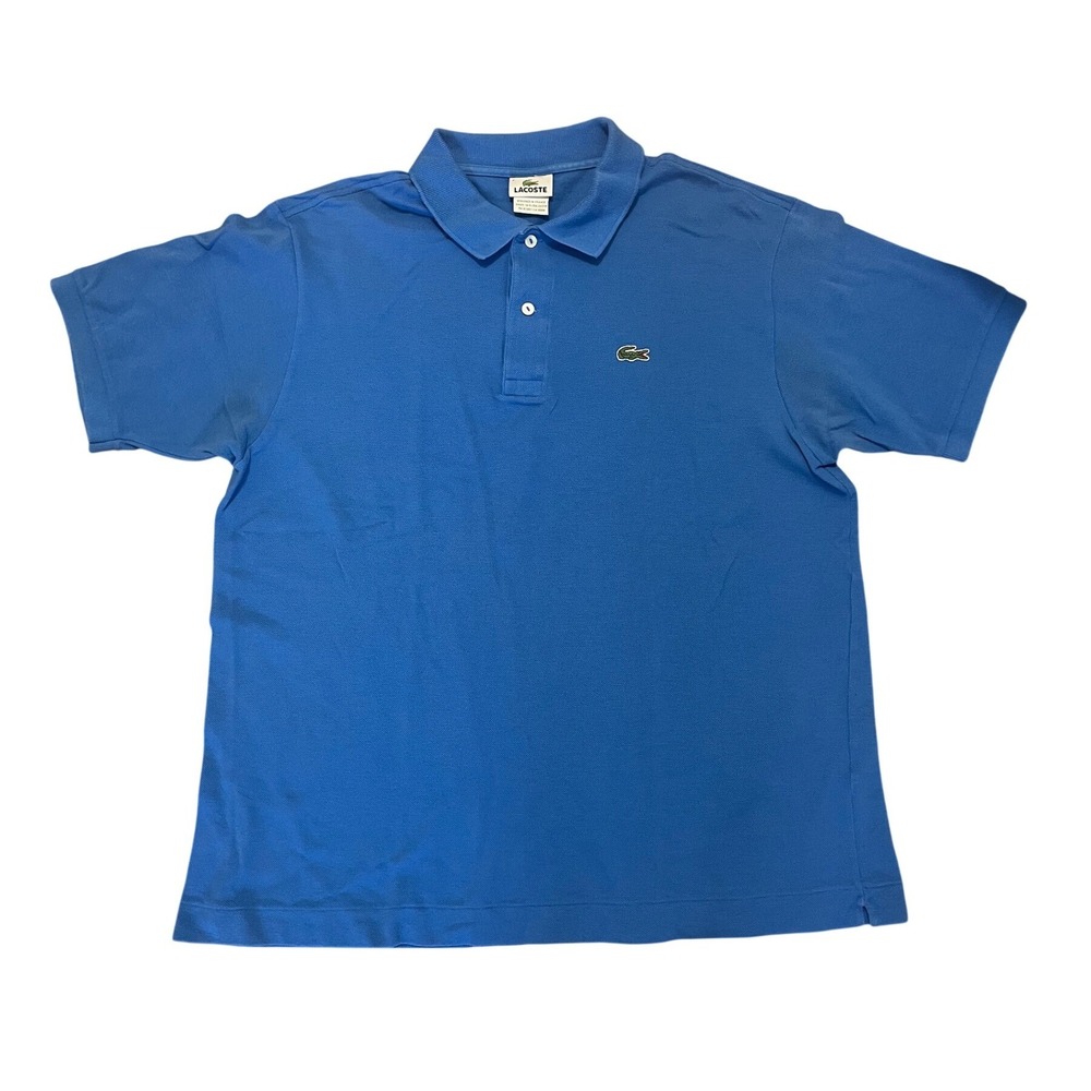 Lacoste Pique Polo Shirt Classic Fit Cotton Blue Size XL